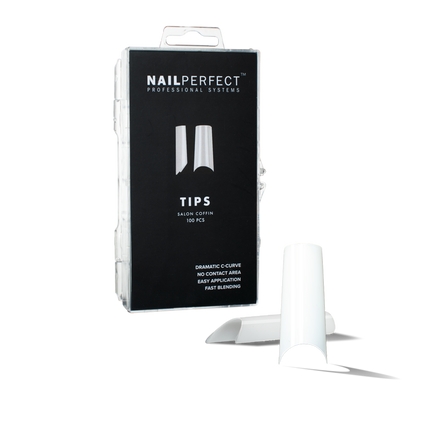 Astonishing Nageltips Salon Coffin Tips (100 stuks)