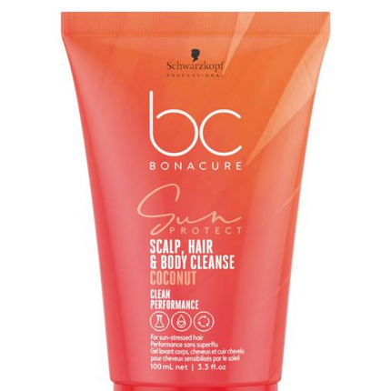 Schwarzkopf BC Sun Protect 3 in 1 Scalp Hair & Body Cleanse Coconut Shampoo (100ml)