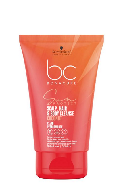 Schwarzkopf BC Sun Protect 3 in 1 Scalp Hair & Body Cleanse Coconut Shampoo (100ml)