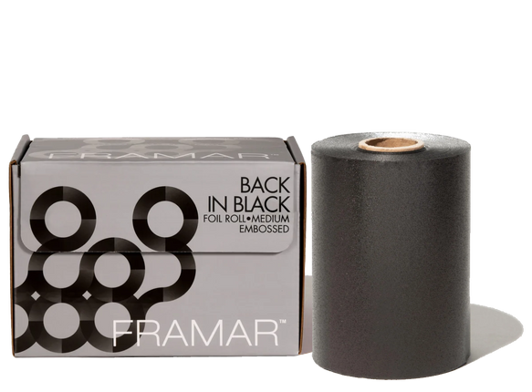 Framar Folie Back in Black Embossed op Rol (12,7cm x 100,58m)