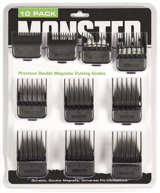 Monster Clippers Premium Dubbel Magnetische Opzetkammen Zwart