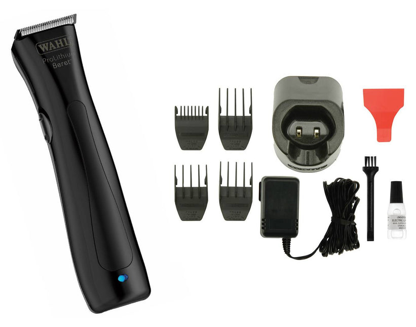 Wahl Beret Trimmer Black Stealth + Monster Clippers Clean & Cool Blade Spray & Olie