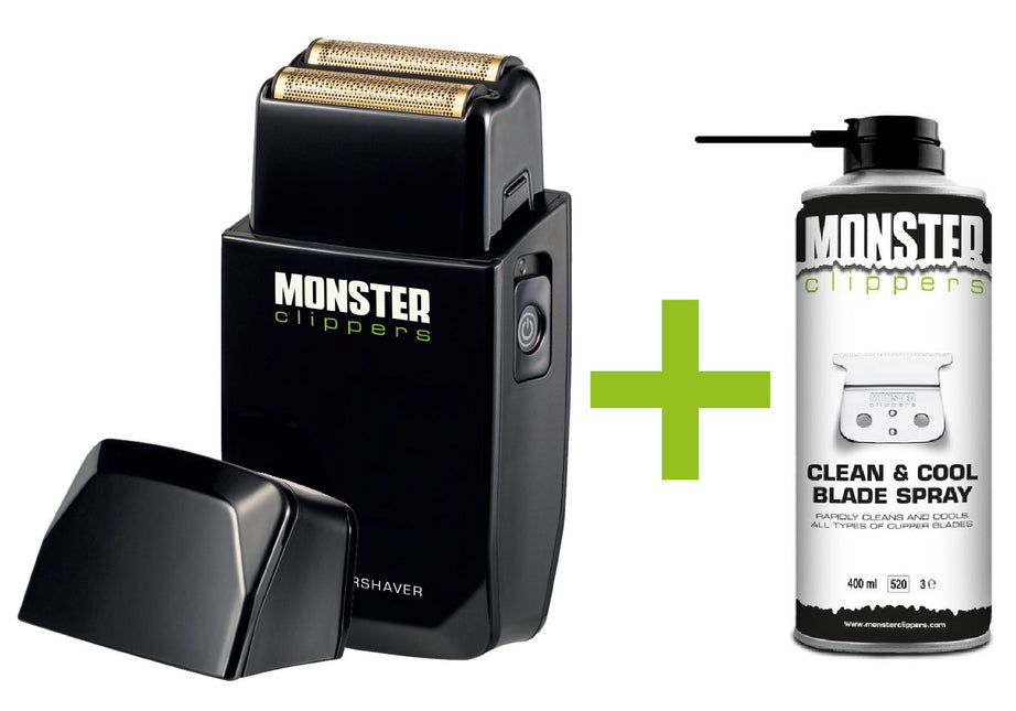 Monster Clippers Monstershaver Scheerapparaat  + Clean & Cool Blade Spray