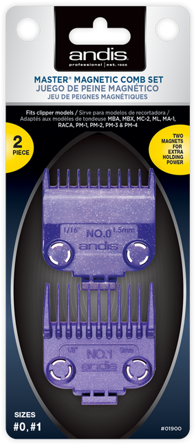 Andis Master Magnetic Comb Set #0 + #1 Opzetkamset